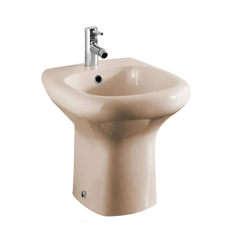 Биде напольное RAK Compact 560x375 овальное, без сиденья, бежевое