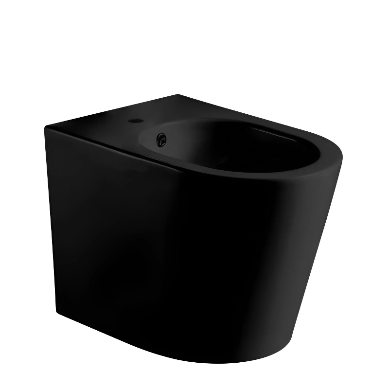 Биде напольное VOLLE NEMO 530x360 полукруглое, без сиденья, черное (1348.162004)