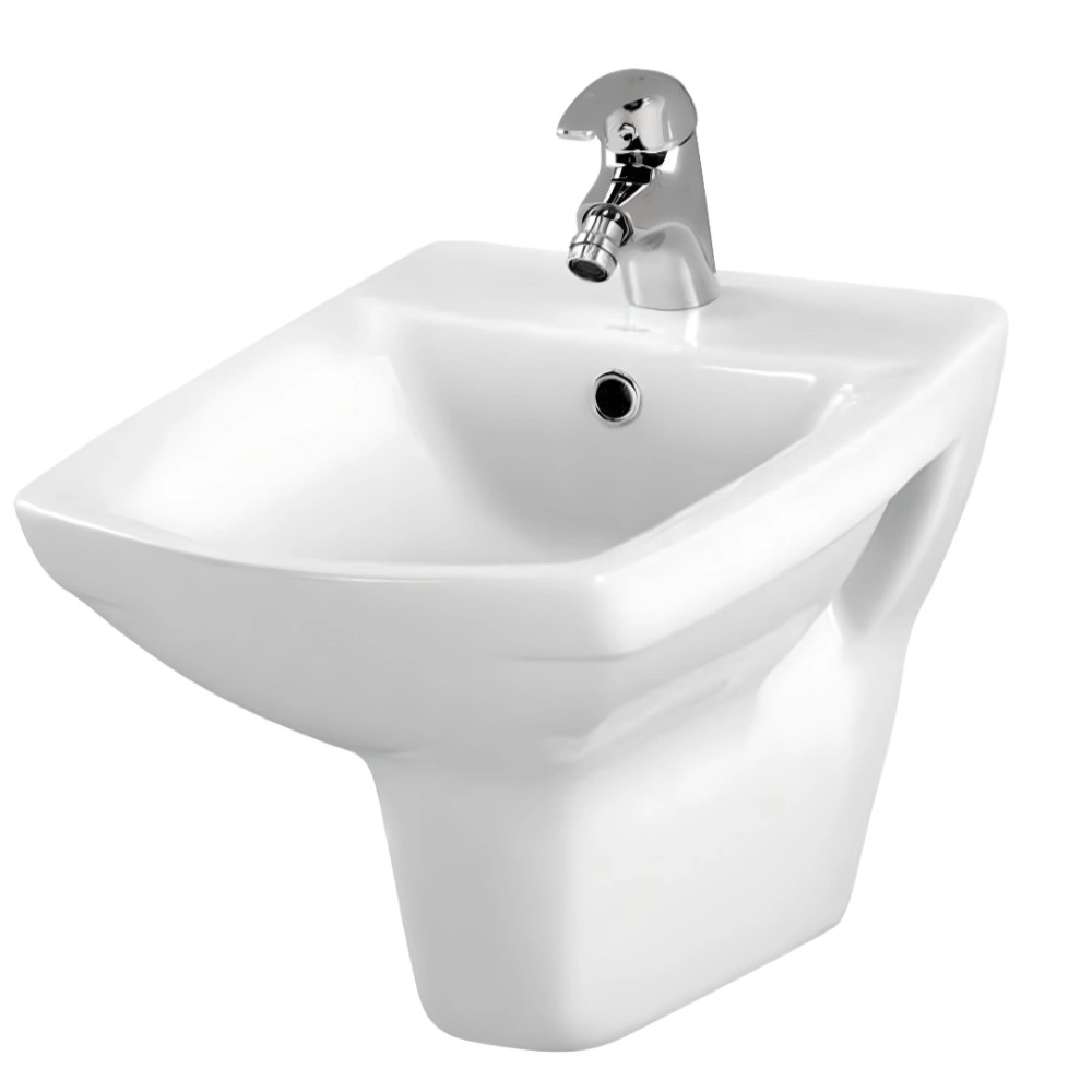 Биде подвесное Cersanit CARINA 525x355 полукруглое, без сиденья, белое