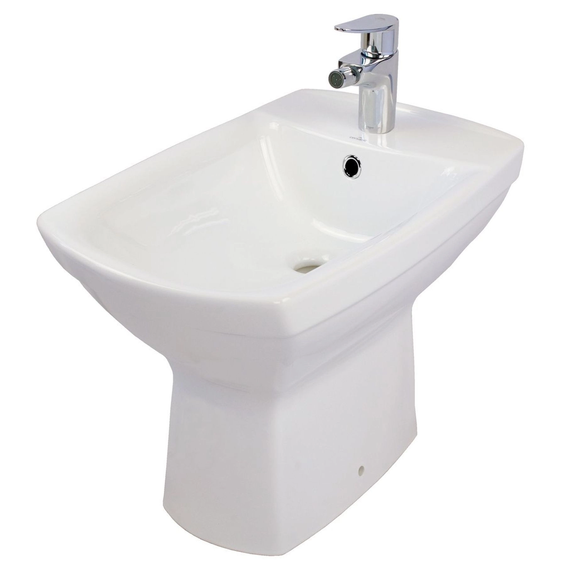 Биде напольное Cersanit CARINA 565x360 полукруглое, без сиденья, белое