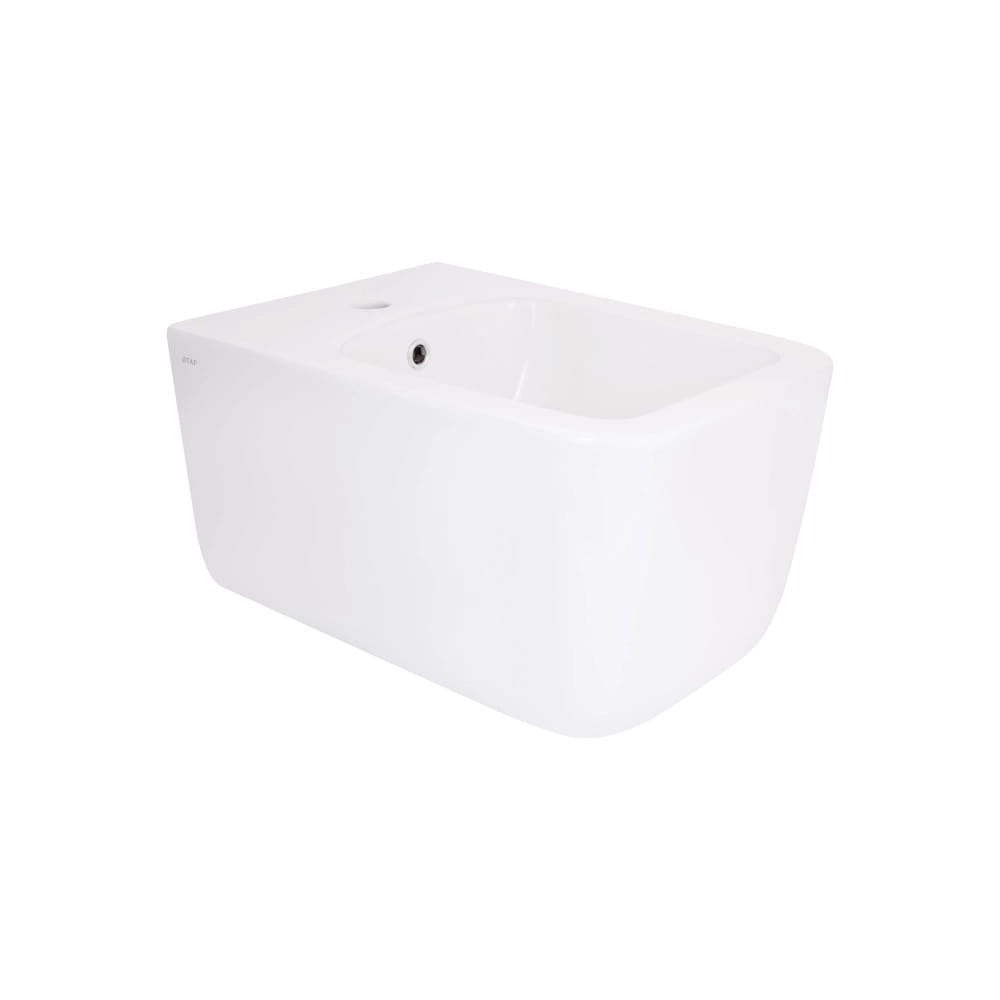 Биде подвесное Qtap Gemini 520x360 прямоугольное, без сиденья, белое (QTTAU28W49121)