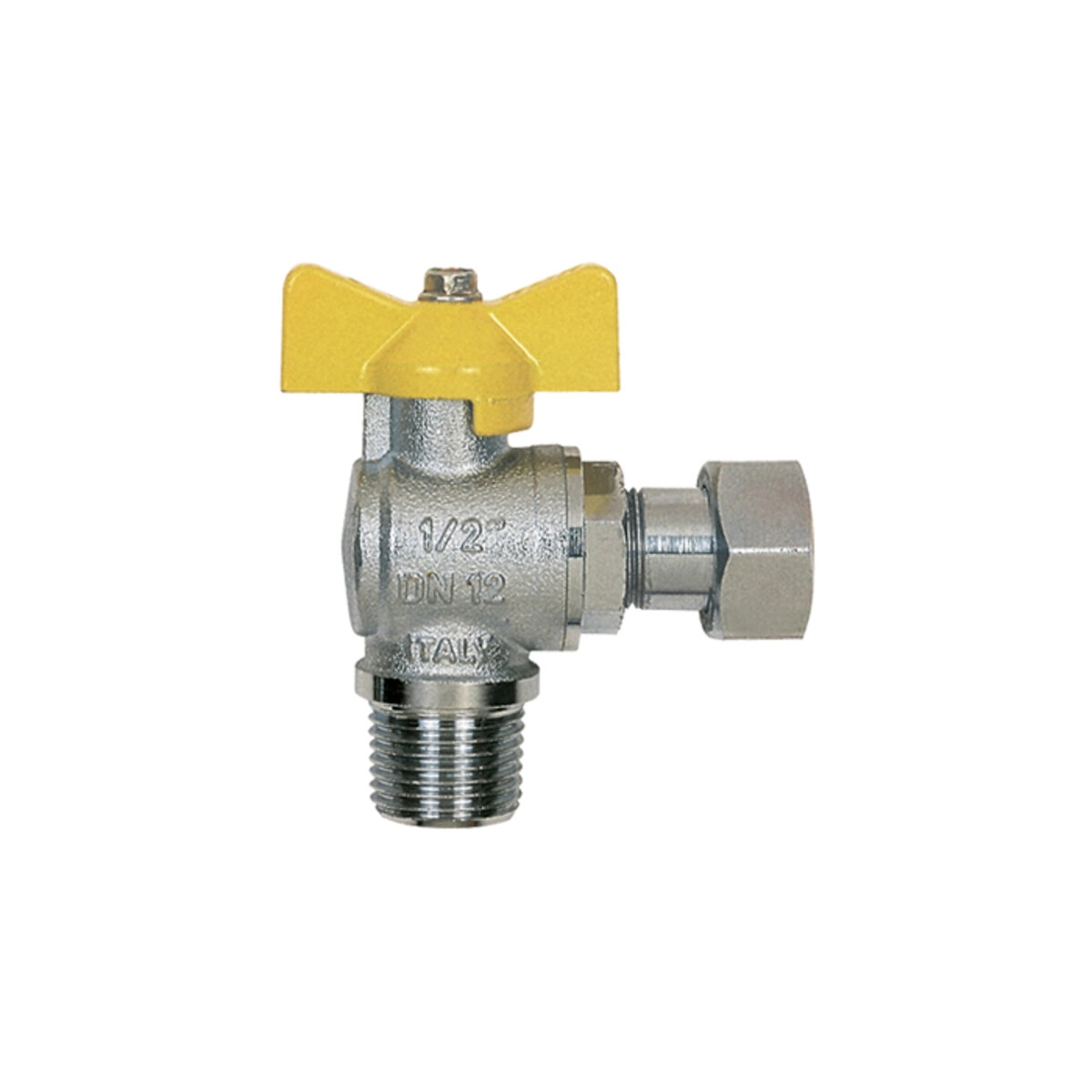 Шаровой кран COMISA 87.81.137 1/2"х1/2" НВ с накидной гайкой (VS0338055PGN)