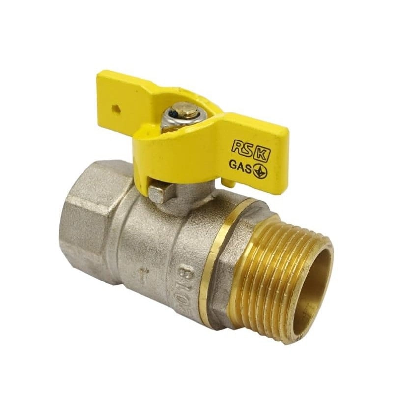 Газовый кран RSk 1″ ВН прямой, латунь (RS-kGV18-018)