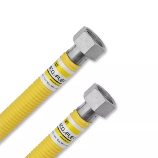 Газовый шланг Eco‑Flex Супер ВВ 1/2"x1/2" 0,3м нержавеющ ...