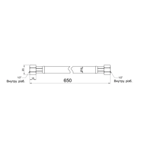 Газовый шланг Thermo Alliance Standart ВВ 1/2"x1/2" 0,6м ...