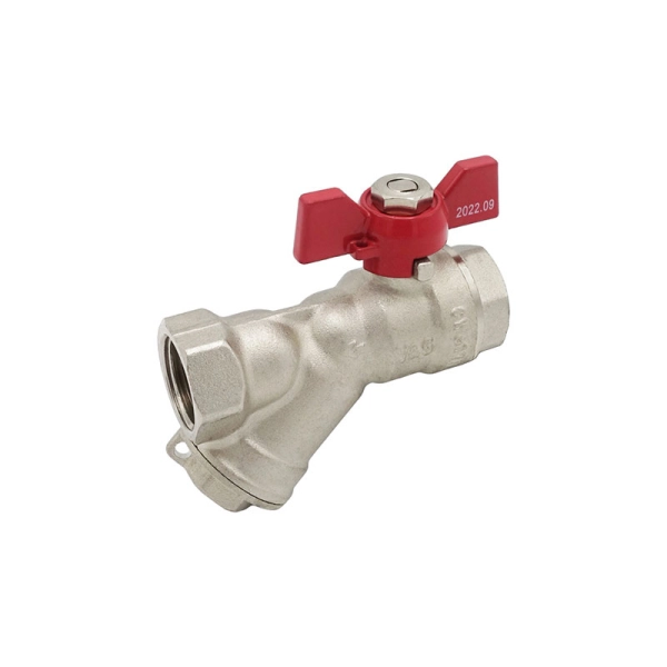 Шаровой кран V&G Optima 1/2" ВВ с фильтром, латунь ( ...