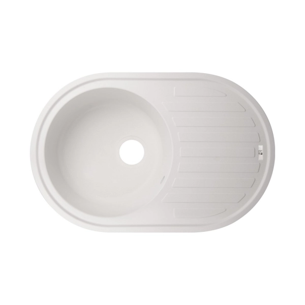 Кухонная мойка врезная Lidz WHI-01 760x500 белая (LIDZWH ...