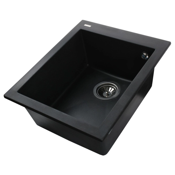 Гранитная мойка Globus Lux LAMA черный металлик 410х500м ...