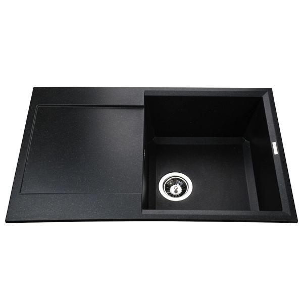 Гранитная мойка Globus Lux KOMO черный металлик 790х500м ...