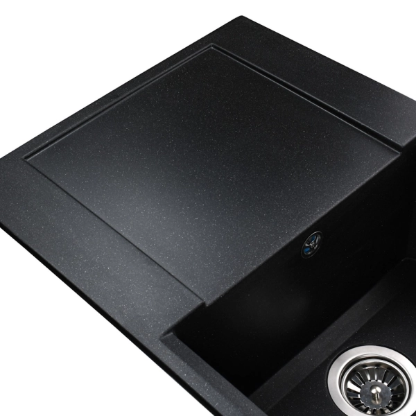 Гранитная мойка Globus Lux KOMO черный металлик 790х500м ...