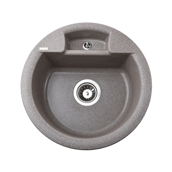 Гранитная мойка Globus Lux GURON 480х480 врезная, серая