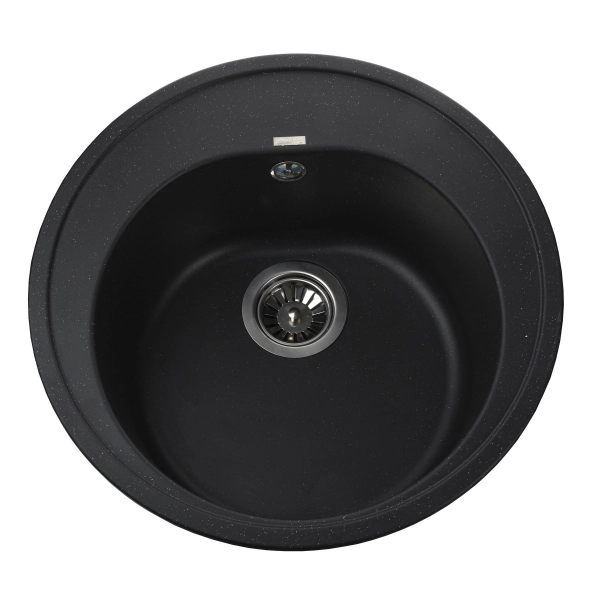 Гранитная мойка Globus Lux MARTIN 510х510 врезная, черна ...