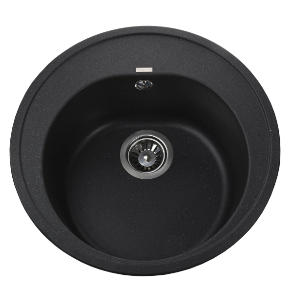 Гранитная мойка Globus Lux MARTIN 510х510 врезная, черна ...