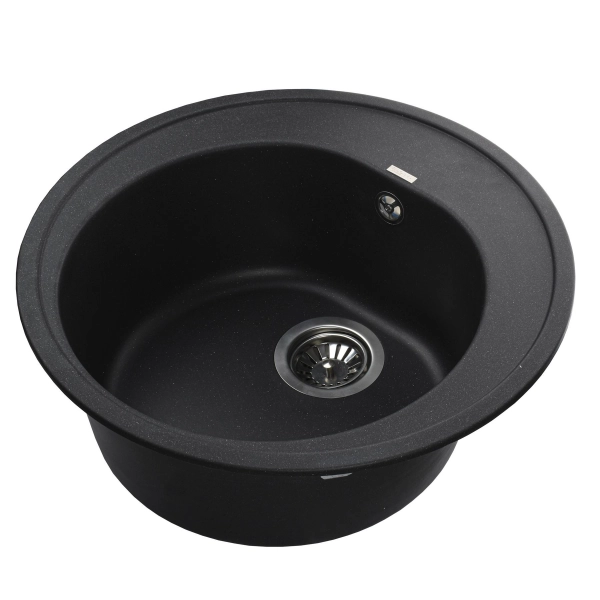Гранитная мойка Globus Lux MARTIN 510х510 врезная, черна ...