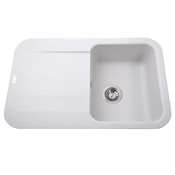 Гранитная мойка Globus Lux OBER 780х500 врезная, белая