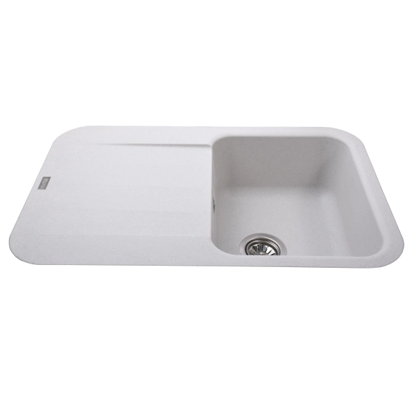 Гранитная мойка Globus Lux OBER 780х500 врезная, белая