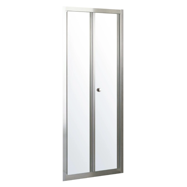 Двері bifold 80*195, профіль хром, скло прозоре 5мм