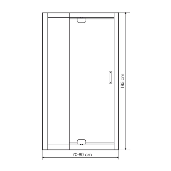 Душевые двери Eger VI Z WZ 1850х800 распашные, стекло 5  ...