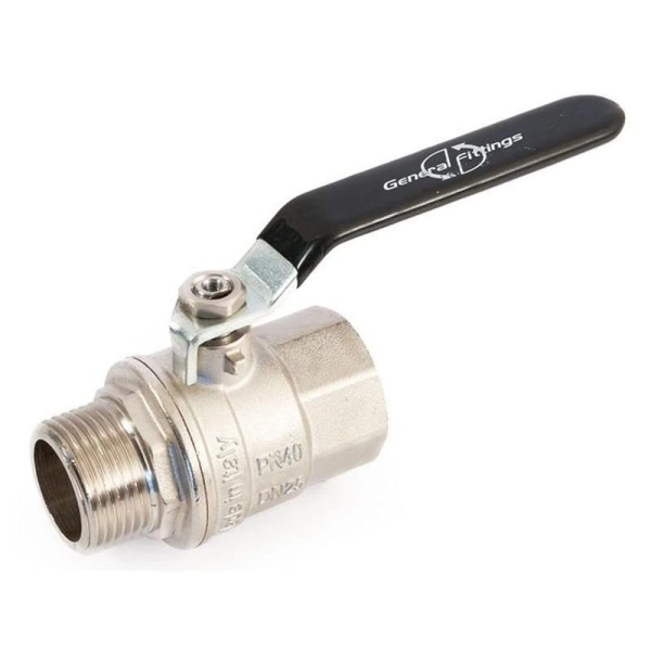 Шаровой кран General Fittings 1 1/2″ ВН прямой, латунь ( ...