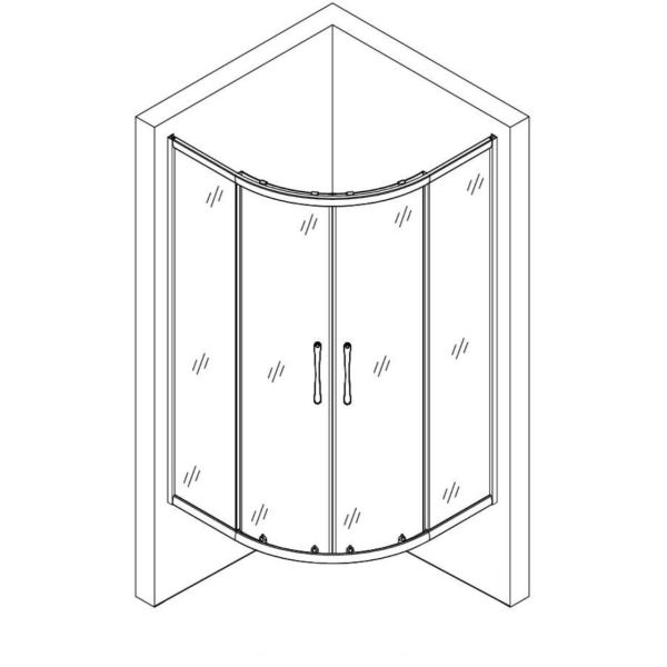 Душевая кабина BRAVO WKRA N90FS 160x90x90 стекло 4 мм, б ...