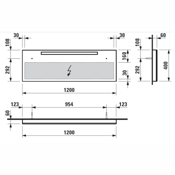 Зеркало для ванной комнаты Laufen ALESSI ONE 1200x400 с  ...