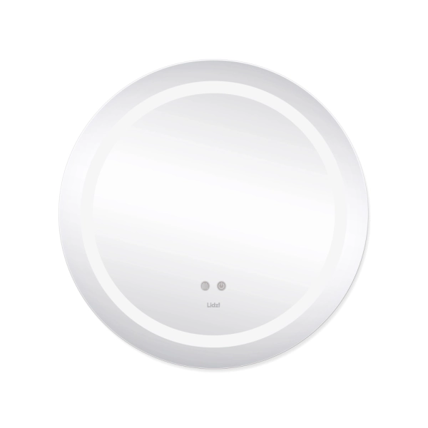 Зеркало для ванной комнаты Lidz Aria 800x800 круглое с L ...