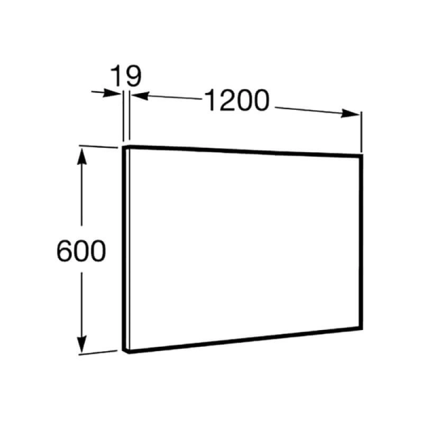 Зеркало для ванной комнаты Roca Victoria 500x1200 прямоу ...