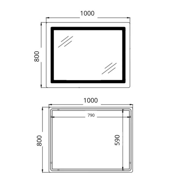 Зеркало для ванной комнаты Qtap Cardinal CA2 800x1000 пр ...