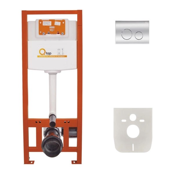 Комплект 2в1 инсталляция для унитаза Qtap Nest ST (QT013 ...
