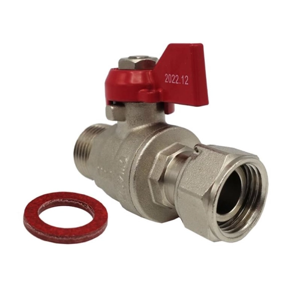 Шаровой кран с накидной гайкой V&G 1/2" ВН прямой, латун ...