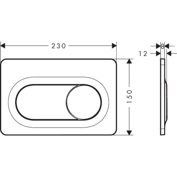 Кнопка для инсталяции Hansgrohe iFrame Original S прямоу ...