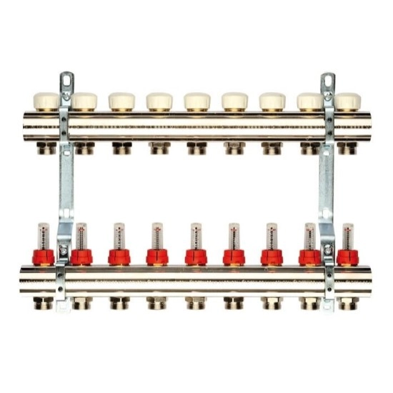 Коллектор теплого пола General Fittings 1"x3/4" 9 выходо ...