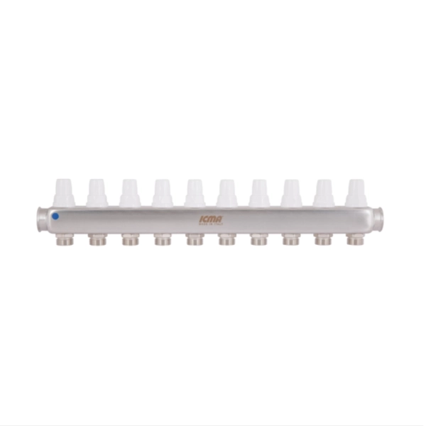 Коллектор теплого пола Icma 1″x3/4″ 10 выходов, с расход ...