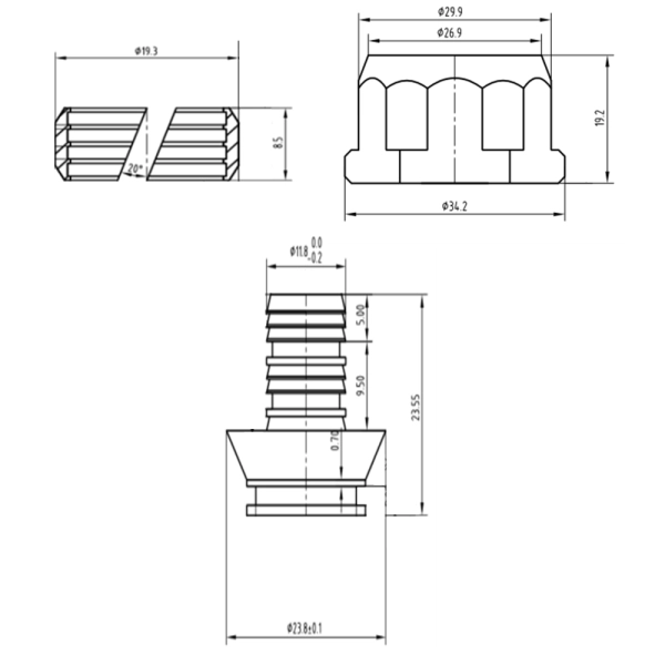 Евроконус Thermo Alliance Forte 16х3/4" В латунь (SFE006 ...