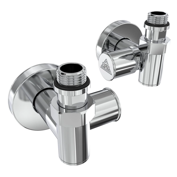 Комплект угловых кранов Laris 1/2"х1/2" для полотенцесуш ...