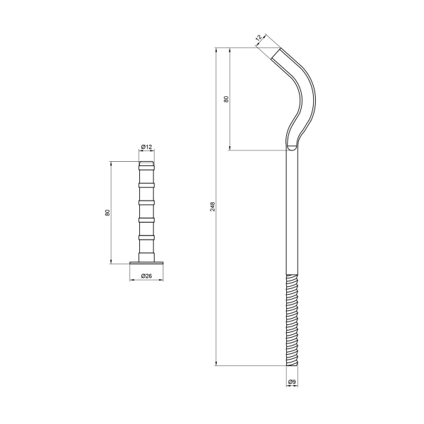 Крепежи на чугунный радиатор SD Plus SD113250 10х250 мм  ...