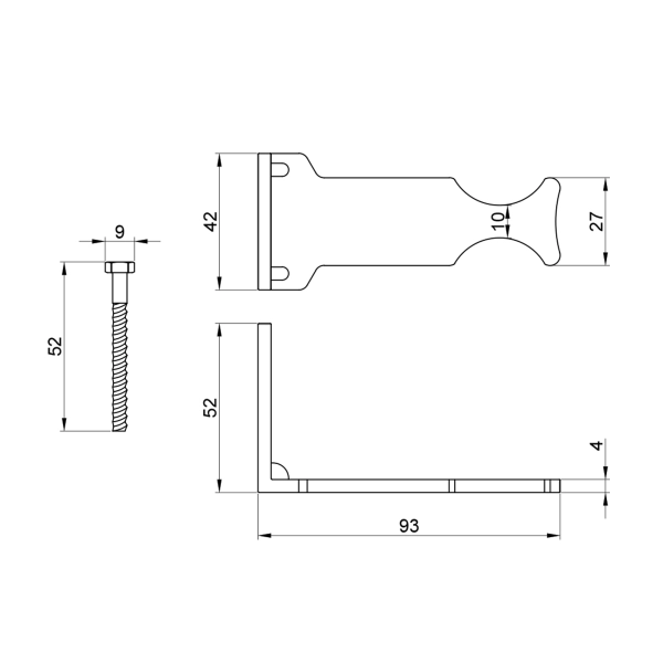 Крепление радиаторное SD Plus SD114 с дюбелями (2 шт.)