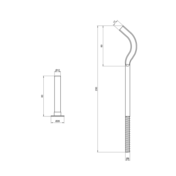Крепежи на алюминиевый радиатор SD Plus SD112250 9х250 м ...