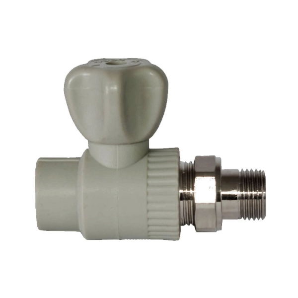 Вентиль радиаторный ASCO 3/4"x1/2" полипропиленовый, пря ...