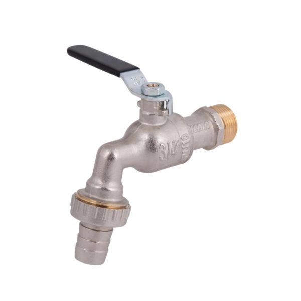 Кран поливочный Icma 599 3/4" Н латунь, никель (89599AE3 ...