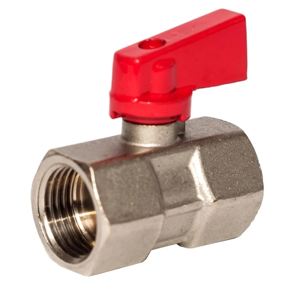 Шаровой кран мини ASСO 1/2″ ВВ прямой, латунь (AS-Mini-0 ...