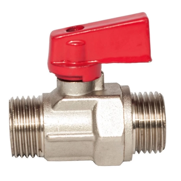 Шаровой кран мини ASСO 1/2″ НН прямой, латунь (AS-Mini-0 ...