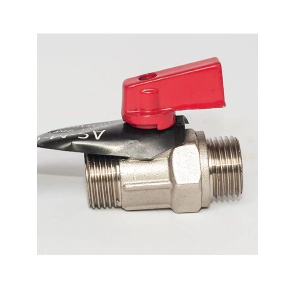 Шаровой кран мини ASСO 1/2″ НН прямой, латунь (AS-Mini-0 ...