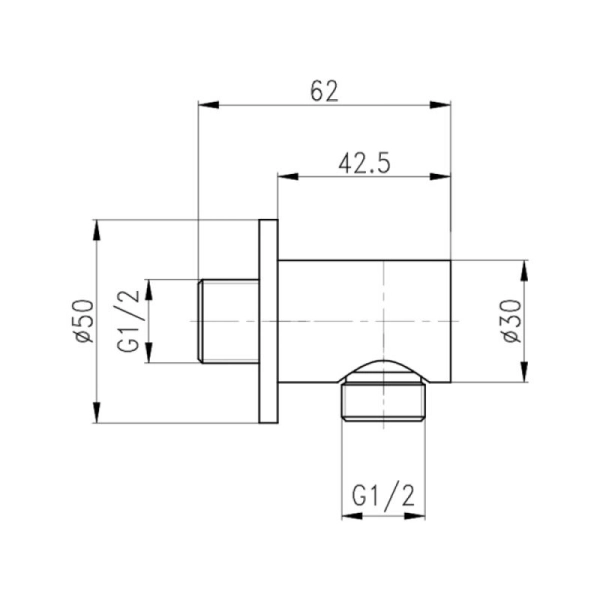 Подключение для шланга Qtap Kolo QT809910842856OB