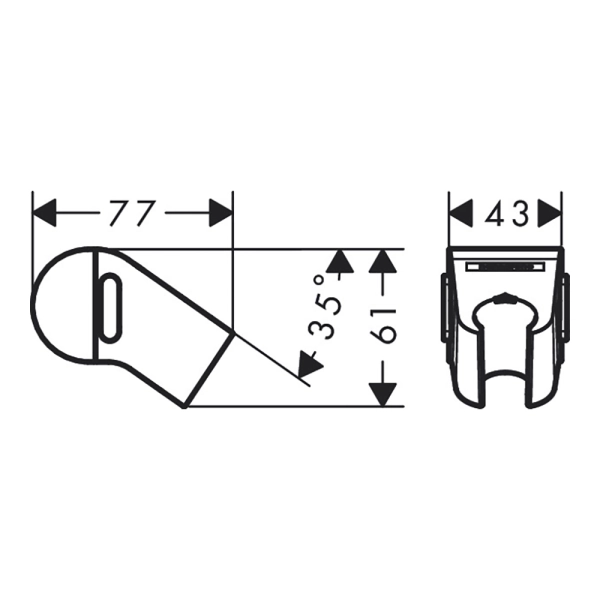 Держатель ручного душа HANSGROHE WALLSTORIS 27917700, бе ...