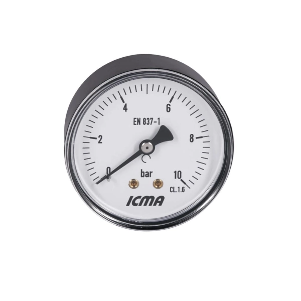 Манометр аксиальный Icma 1/4" 10 бар 63мм (91243AB10)