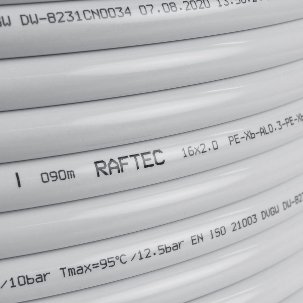 Труба металлопластиковая Raftec 16x2,0мм алюминий (бухта ...