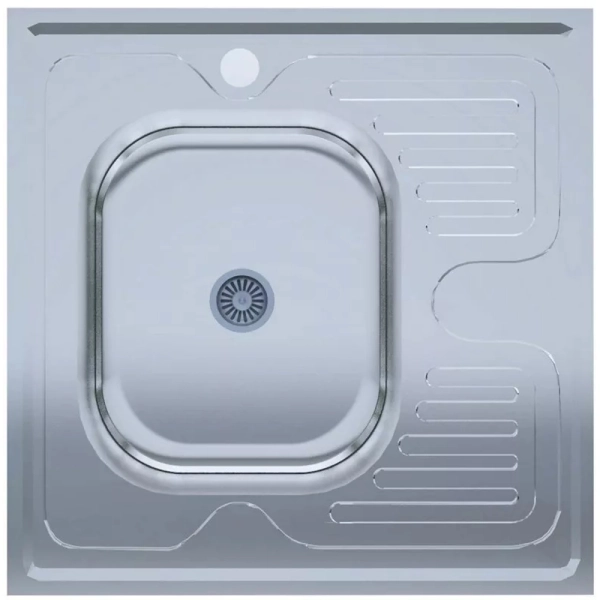 Мойка кухонная UA 6060-L 600х600х140 мм Polish, нержавею ...