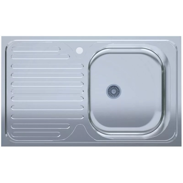 Мойка кухонная UA 5080-R 500х800х140 мм Polish, нержавею ...