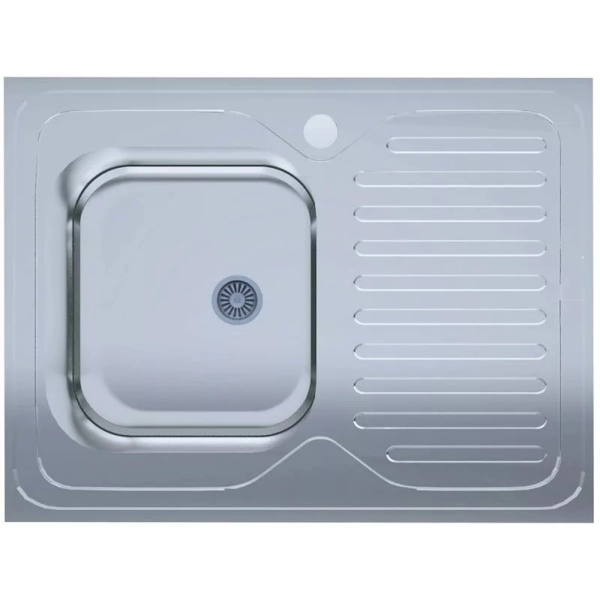 Мойка кухонная UA 6080-L 600х800х140 мм Polish, нержавею ...
